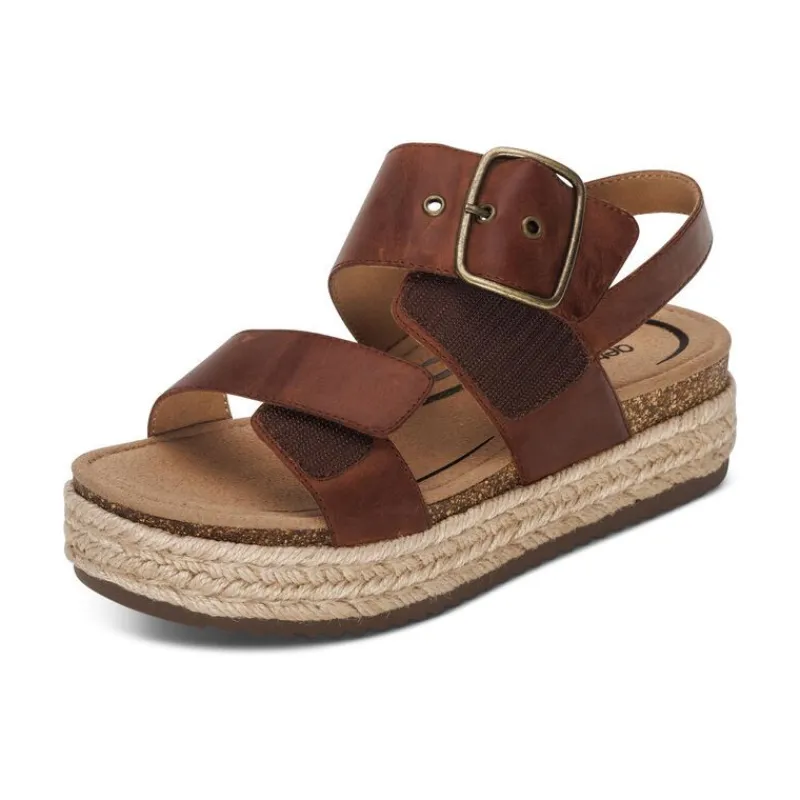 Aetrex Vania Arch Support Platform Sandal