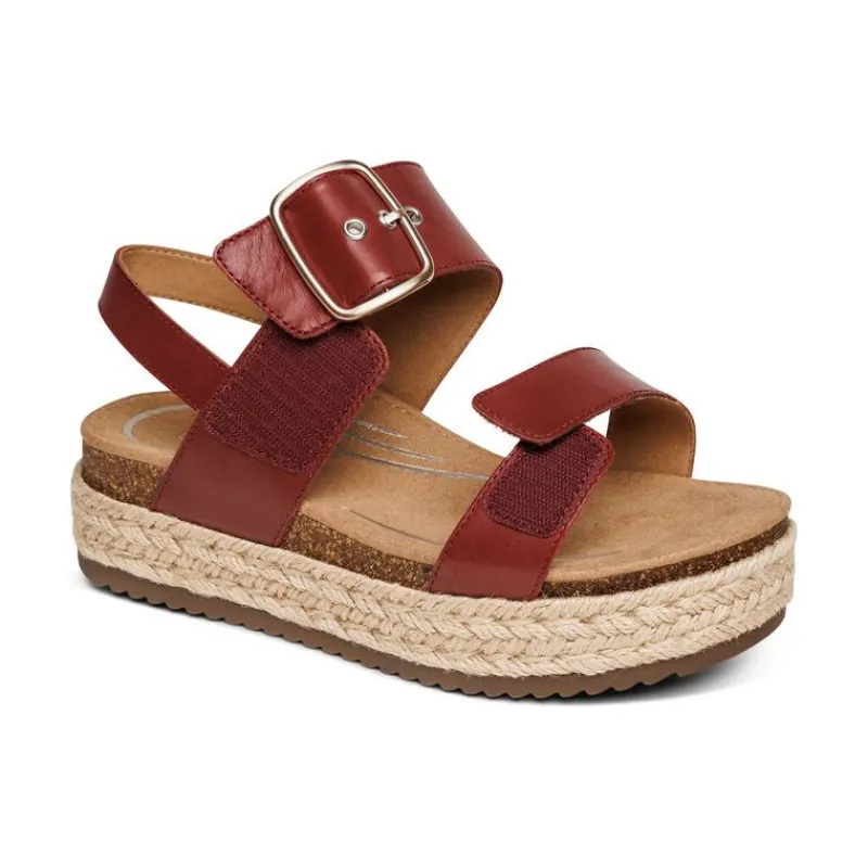 Aetrex Vania Arch Support Platform Sandal